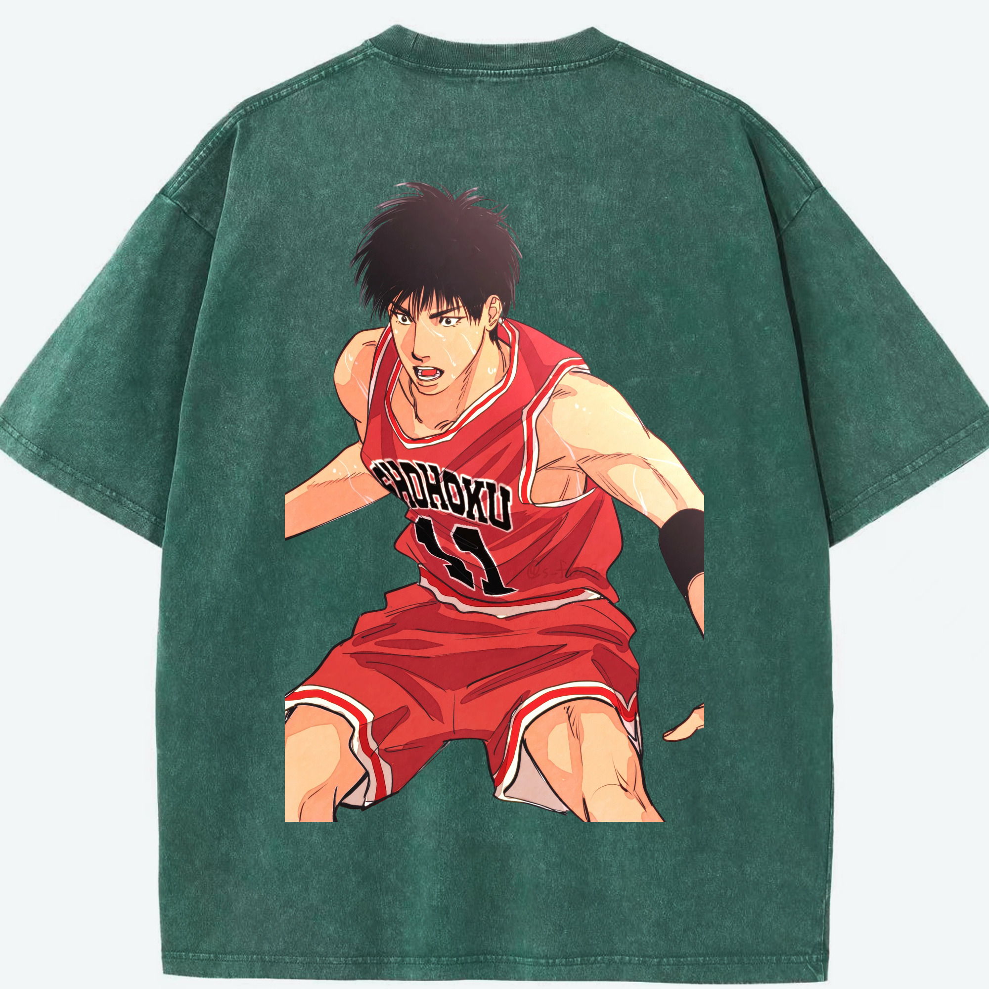 （画像用） SLAM DUNK／スラムダンク 綿100% ヴィンテージ風 半袖Tシャツ（背面プリント）
